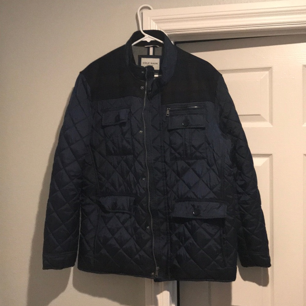 Blue and Brown Cole Haan Jacket